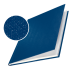 Обложка с вклееным каналом 7 мм (Leitz) А4 «Лён», цвет синий (книжный вариант переплёта)